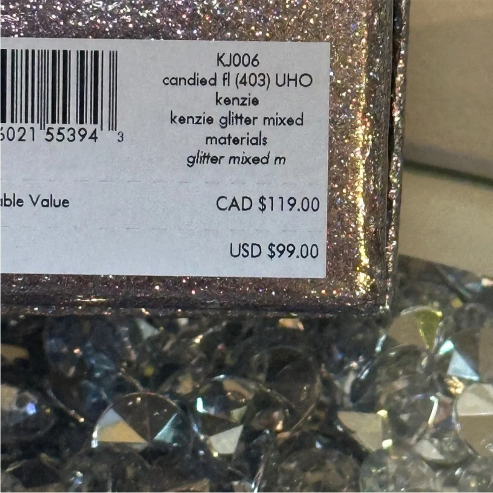 KATE SPADE NIB KENSIE GLITTER SLIM CARD CASE-Sealed Box